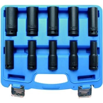 BGS 1/2inch Deep Impact 10-Piece Socket Set, 10-24mm