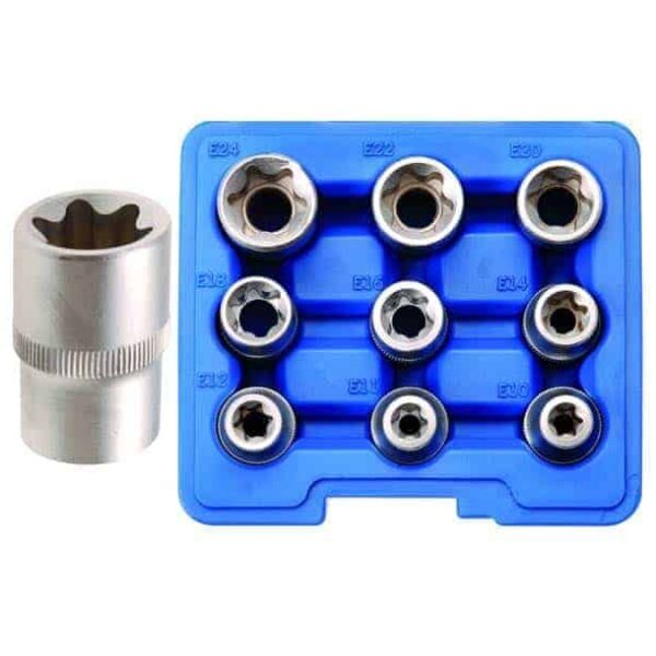 BGS 9-Piece E-Type Socket Set