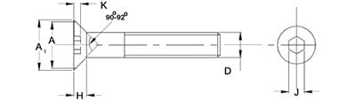 Countersunk-Socket-Head-Cap-Bolts-Diagram