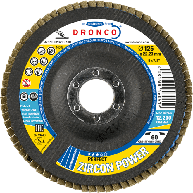 Zirconia Mop Disc 120g, 60g, 40g.