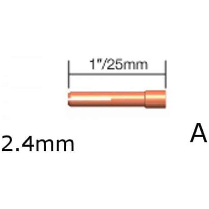 20 Pcs 13N28 Collet Body And 13N23 Collet For TIG Welding Torches WP-9/17/18/20/25/26 2.4mm 3/32