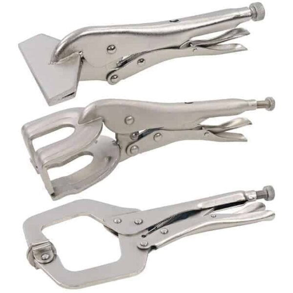 Silverline 3 Piece Welding Clamp Set